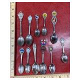 11 vintage collector souvenir spoons