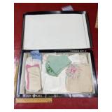 Lady Pepperell box full with vintage linens