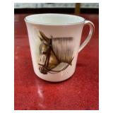 English bone china horse equestrian mug
