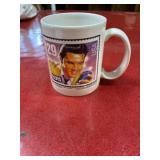 1992 Elvis Presley postage stamp mug