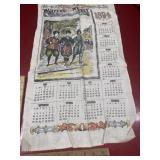 Vintage calendar 1894 tea towel