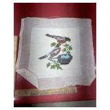 Vintage embroidery birds