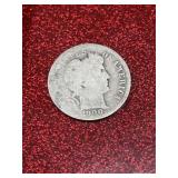 .90 silver 1900 Barber dime