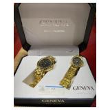 GENEVA classic collection his and her gold tone