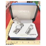 GENEVA classic collection his and her silver tone