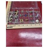 Clear box of wearable jewelry vintage and new