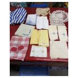 Vintage linen lot, some stains and tears