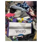Box lot, assorted scarves bags, etc.