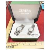 GENEVA classic collection his and her silver tone
