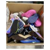 Box lot mixed shoes various sizes