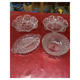 Mixed glassware serving bowls dishes