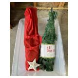 Two 4-foot artificial Christmas trees and 1 star