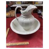 Antique pitcher and bowl