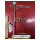 Silver tone jewelry hanging stand