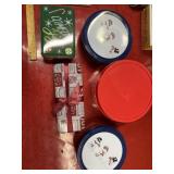 5 empty Christmas containers