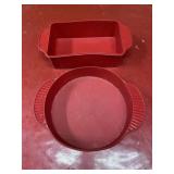 2 ROSHCO silicone baking pans 9-inch round and