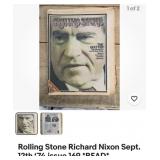 Vintage Rolling Stone magazine Richard Nixon