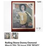 Donnie Osmond vintage Rolling Stone magazine 1976