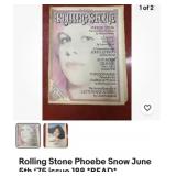 Rolling Stone vintage magazine phoebe snow