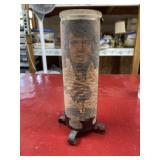 Vintage Elvis Presley 9-inch glass candle with