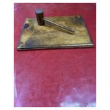 Vintage wooden gavel plaque for crafting 9x13