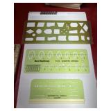 3 vintage drafting & design templates
