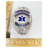 Colonial Beach VA rescue squad member pin