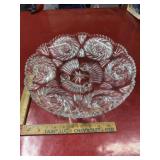 Antique large footed platter cut Crystal
