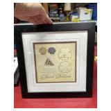 14x14 framed sand dollars print