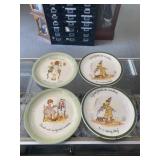 Lot of 4 Vintage Holly Hobbie Plates, friendship,
