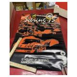 Vintage 1975 poster 12 hours of Sebring has wear