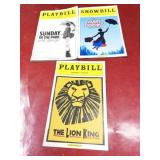 3 Broadway NYC theater playbills