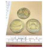 The history channel commemorative coins set of 3