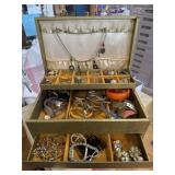 Vintage Jewelry Box & jewelry Contents
