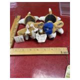 2 vintage Wachovia plush bean hounds
