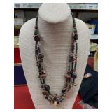 Vintage chunky wood beads 28-inch necklace