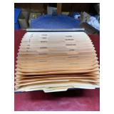 Vintage accordion style file case