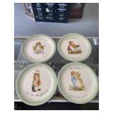 Lot of 4 Vintage Holly Hobbie Plates, misc