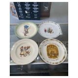 Lot of 4 Vintage Holly Hobbie Plates, Holiday,