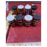 Four Vintage 2.5-inch brown glass salt & pepper