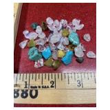 Polished stones turquoise etc