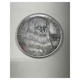 Marked Ag .999 1 oz Leonardo da Vinci