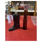Novelty aftershave bottles 6 inches & 9 inches