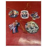 5 Trump & Vance 2004 commemorative ornaments