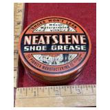Vintage NEATSLENE shoe grease tin