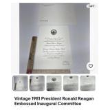 1981 Reagan Inauguration Invitation