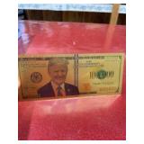 Donald Trump Gold foil one million dollar novelty