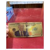Donald Trump Gold foil one thousand dollar