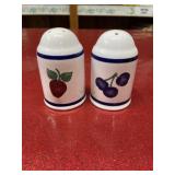 Vintage Ceramic fruit theme salt & pepper set