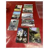 9 Postcards of Black Hills SD 1880 train
